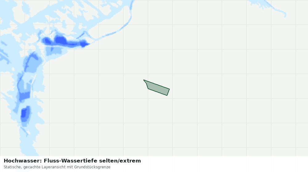 Statische Kartenansicht: Hochwasser: Fluss-Wassertiefe selten/extrem