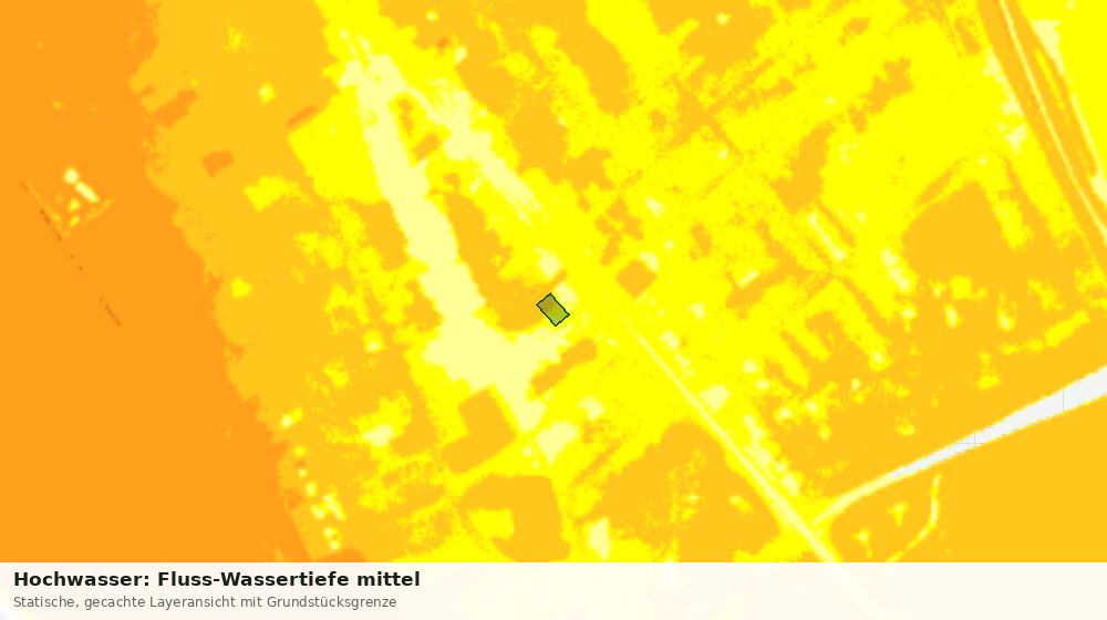 Statische Kartenansicht: Hochwasser: Fluss-Wassertiefe mittel