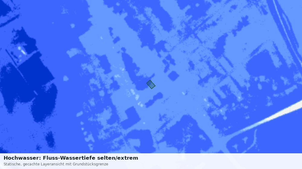 Statische Kartenansicht: Hochwasser: Fluss-Wassertiefe selten/extrem