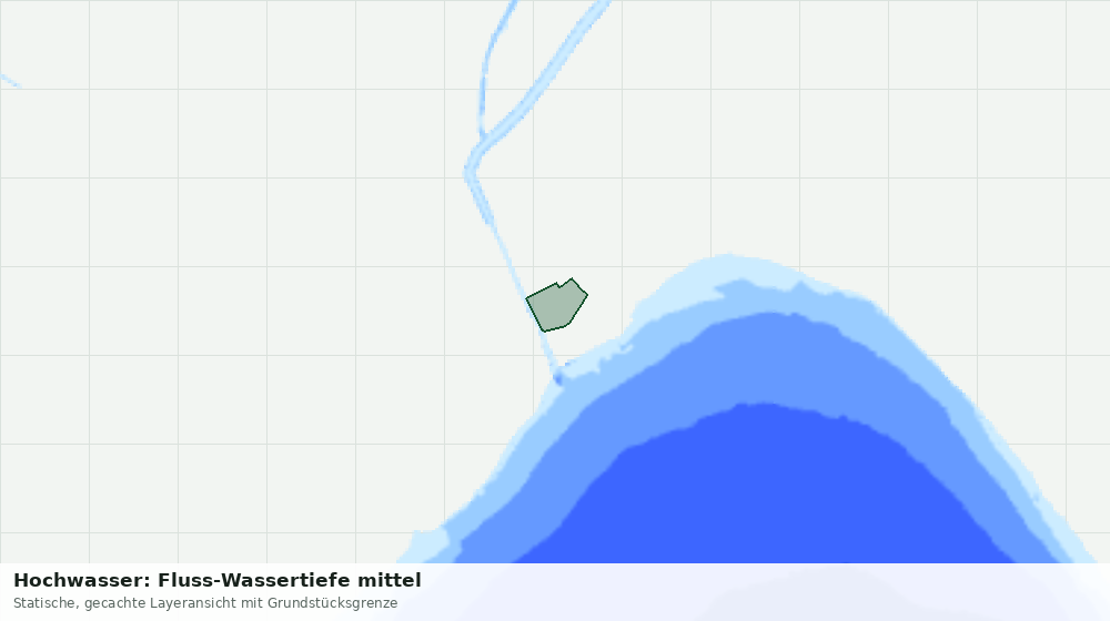 Statische Kartenansicht: Hochwasser: Fluss-Wassertiefe mittel