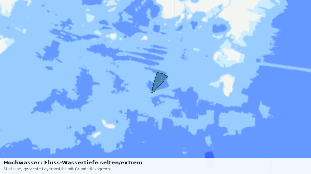 Statische Kartenansicht: Hochwasser: Fluss-Wassertiefe selten/extrem