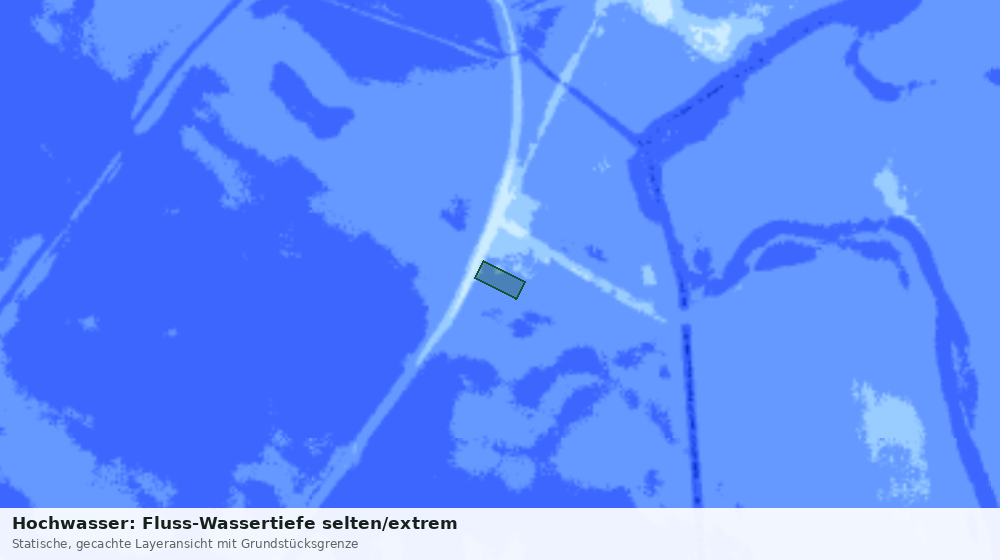 Statische Kartenansicht: Hochwasser: Fluss-Wassertiefe selten/extrem