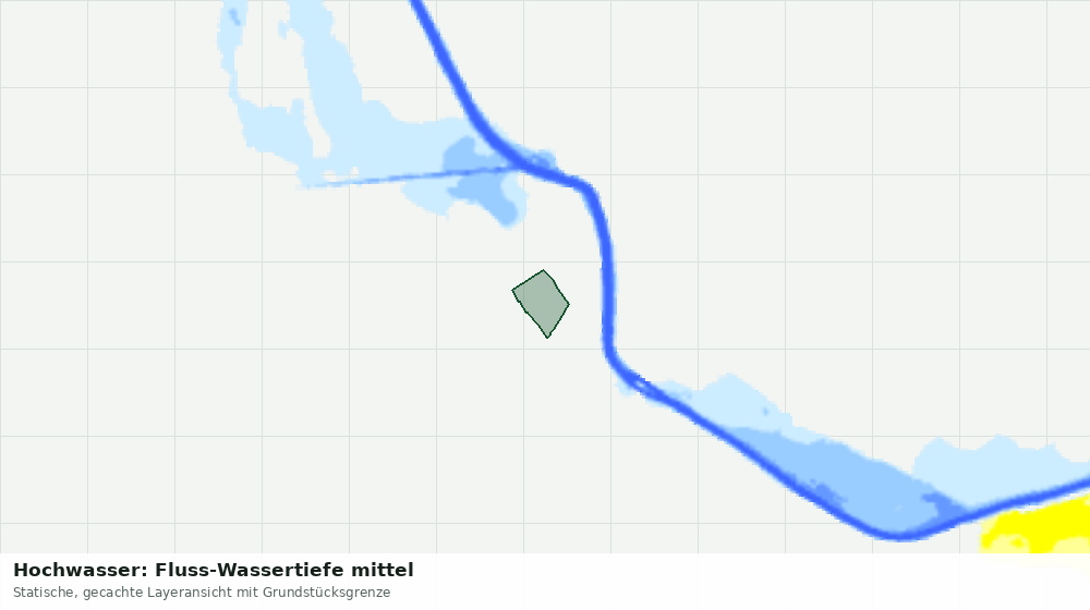 Statische Kartenansicht: Hochwasser: Fluss-Wassertiefe mittel