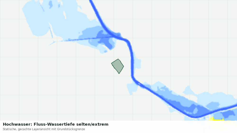 Statische Kartenansicht: Hochwasser: Fluss-Wassertiefe selten/extrem