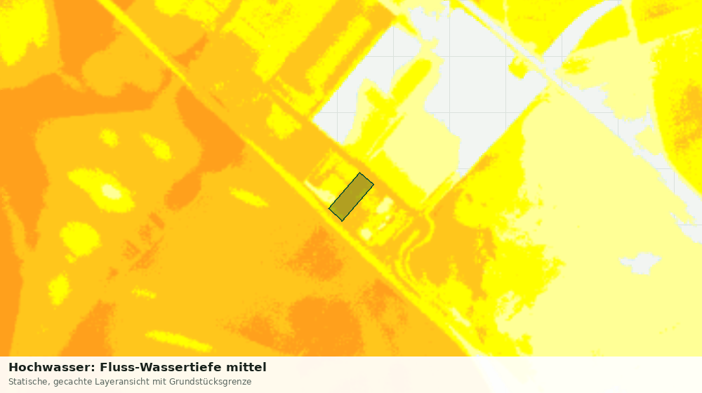 Statische Kartenansicht: Hochwasser: Fluss-Wassertiefe mittel