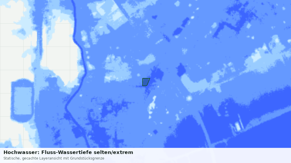 Statische Kartenansicht: Hochwasser: Fluss-Wassertiefe selten/extrem