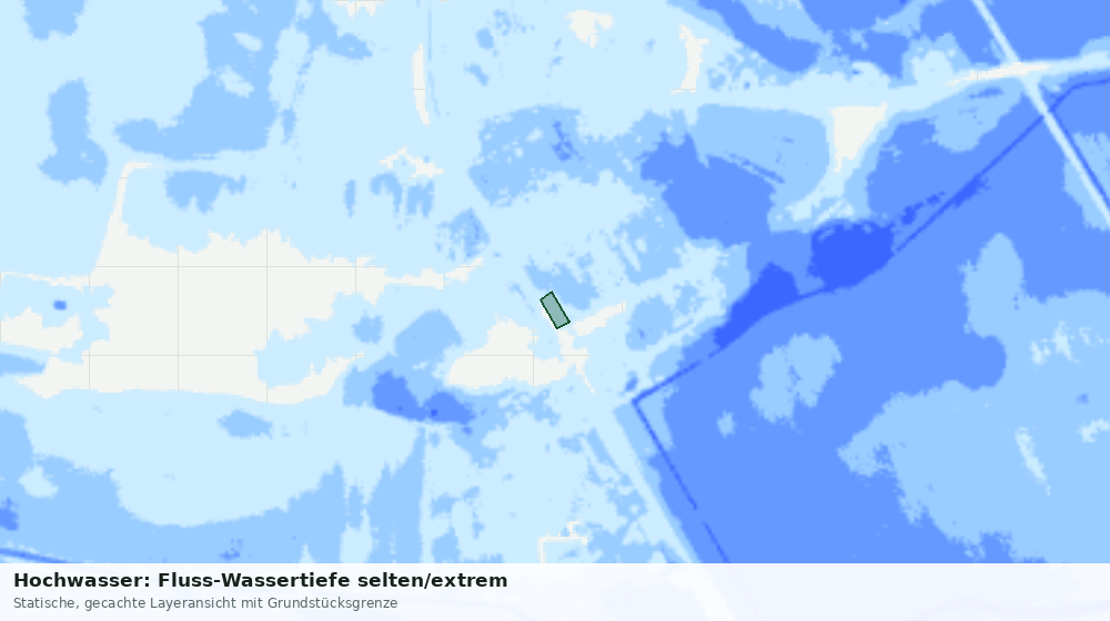 Statische Kartenansicht: Hochwasser: Fluss-Wassertiefe selten/extrem