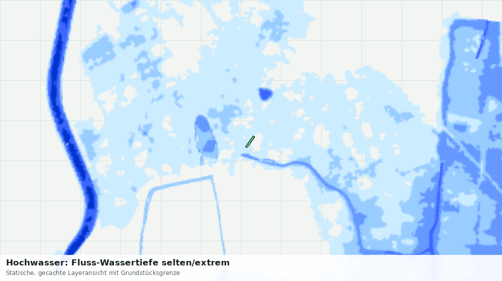 Statische Kartenansicht: Hochwasser: Fluss-Wassertiefe selten/extrem