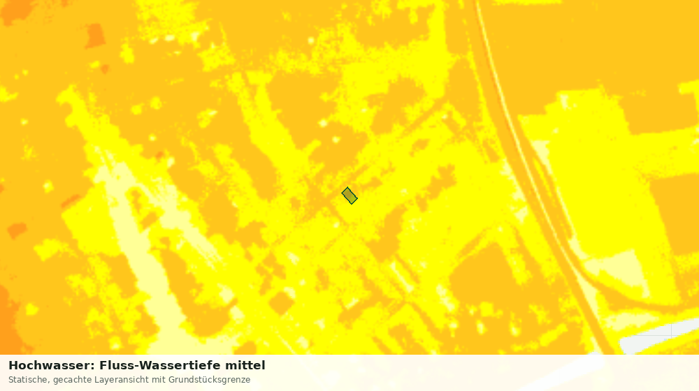 Statische Kartenansicht: Hochwasser: Fluss-Wassertiefe mittel