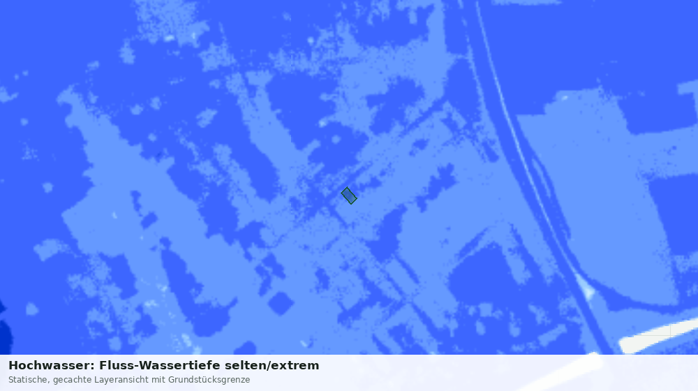 Statische Kartenansicht: Hochwasser: Fluss-Wassertiefe selten/extrem