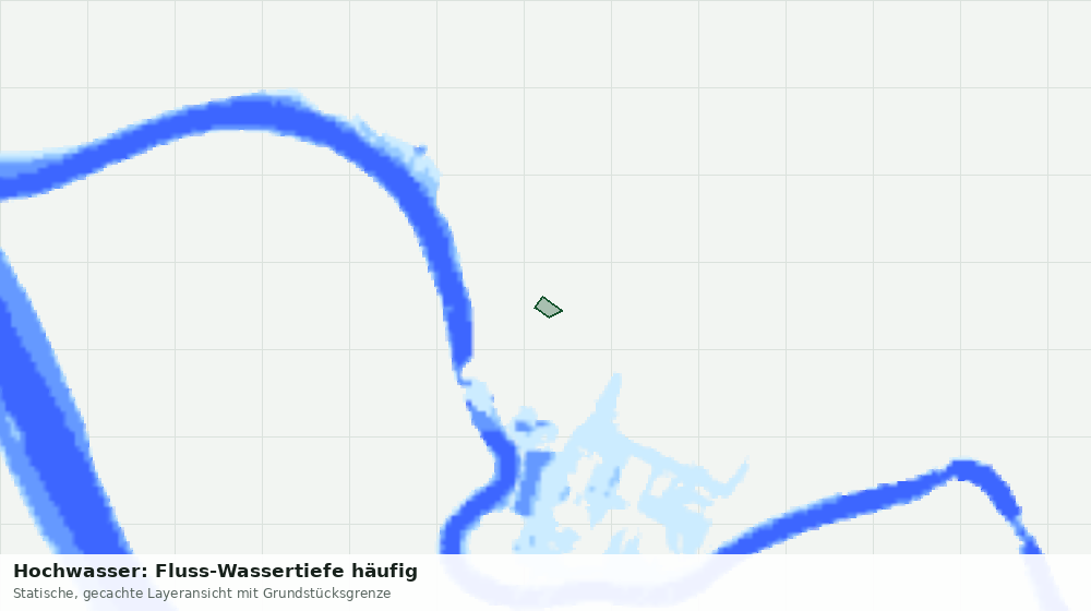 Statische Kartenansicht: Hochwasser: Fluss-Wassertiefe häufig
