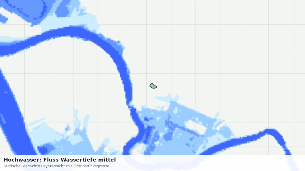 Statische Kartenansicht: Hochwasser: Fluss-Wassertiefe mittel