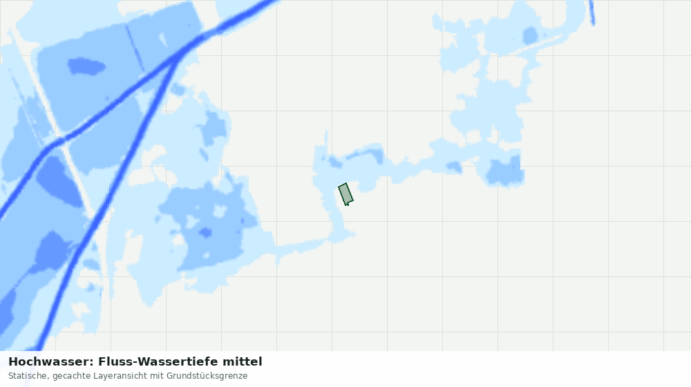 Statische Kartenansicht: Hochwasser: Fluss-Wassertiefe mittel