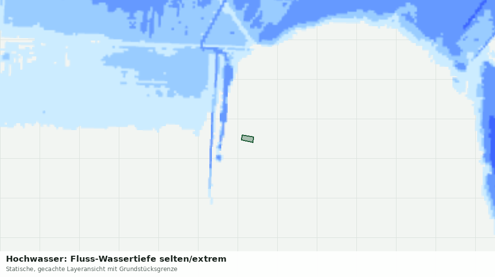Statische Kartenansicht: Hochwasser: Fluss-Wassertiefe selten/extrem