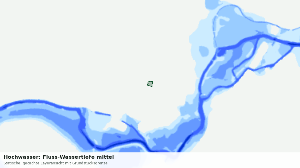 Statische Kartenansicht: Hochwasser: Fluss-Wassertiefe mittel