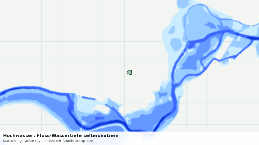 Statische Kartenansicht: Hochwasser: Fluss-Wassertiefe selten/extrem