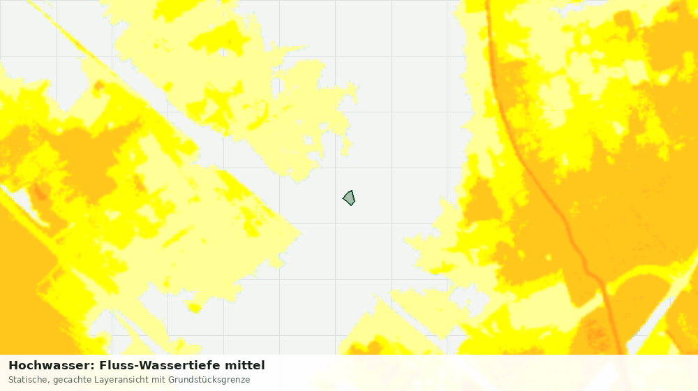 Statische Kartenansicht: Hochwasser: Fluss-Wassertiefe mittel