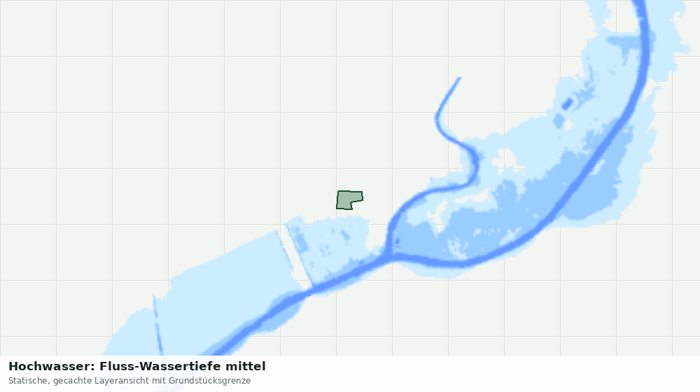 Statische Kartenansicht: Hochwasser: Fluss-Wassertiefe mittel