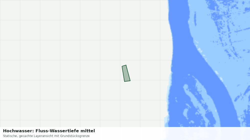 Statische Kartenansicht: Hochwasser: Fluss-Wassertiefe mittel