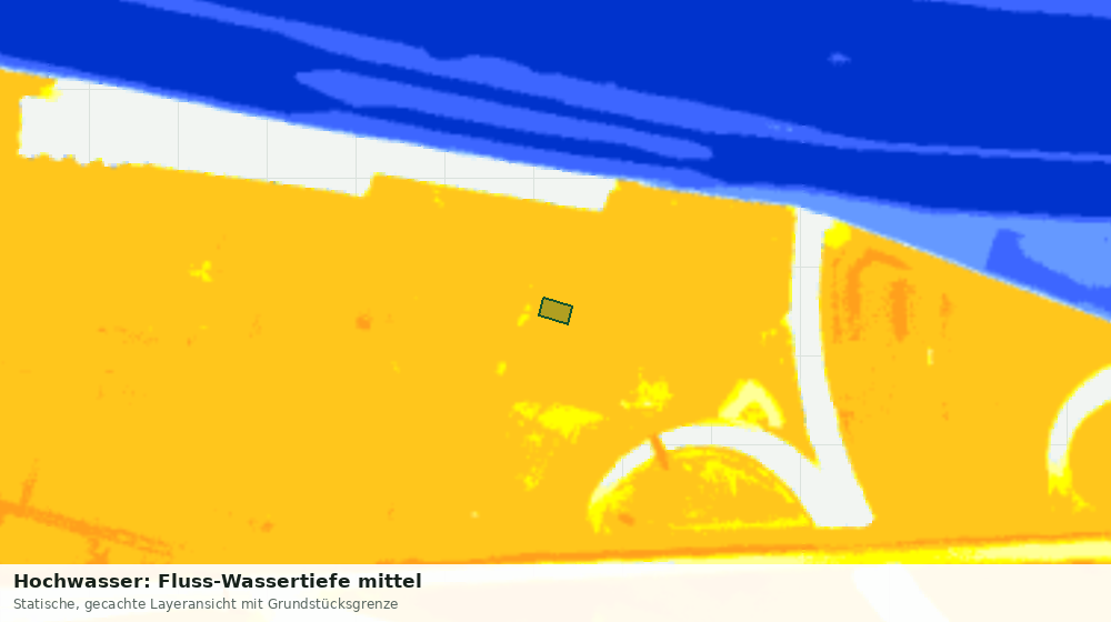 Statische Kartenansicht: Hochwasser: Fluss-Wassertiefe mittel