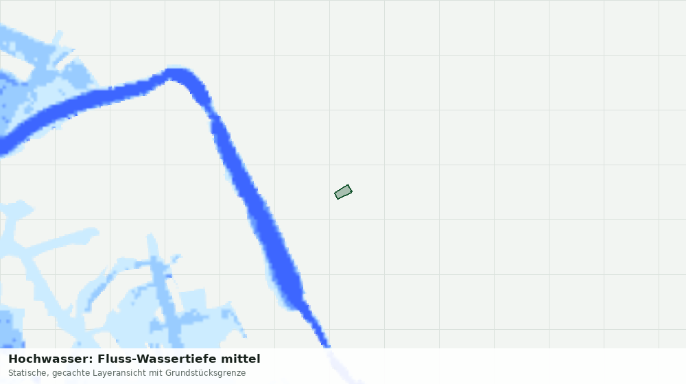 Statische Kartenansicht: Hochwasser: Fluss-Wassertiefe mittel