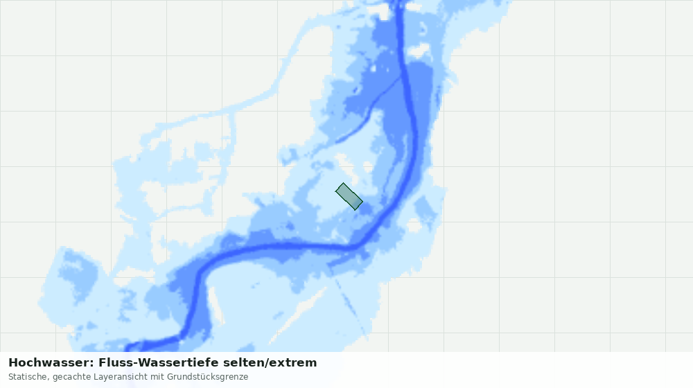 Statische Kartenansicht: Hochwasser: Fluss-Wassertiefe selten/extrem