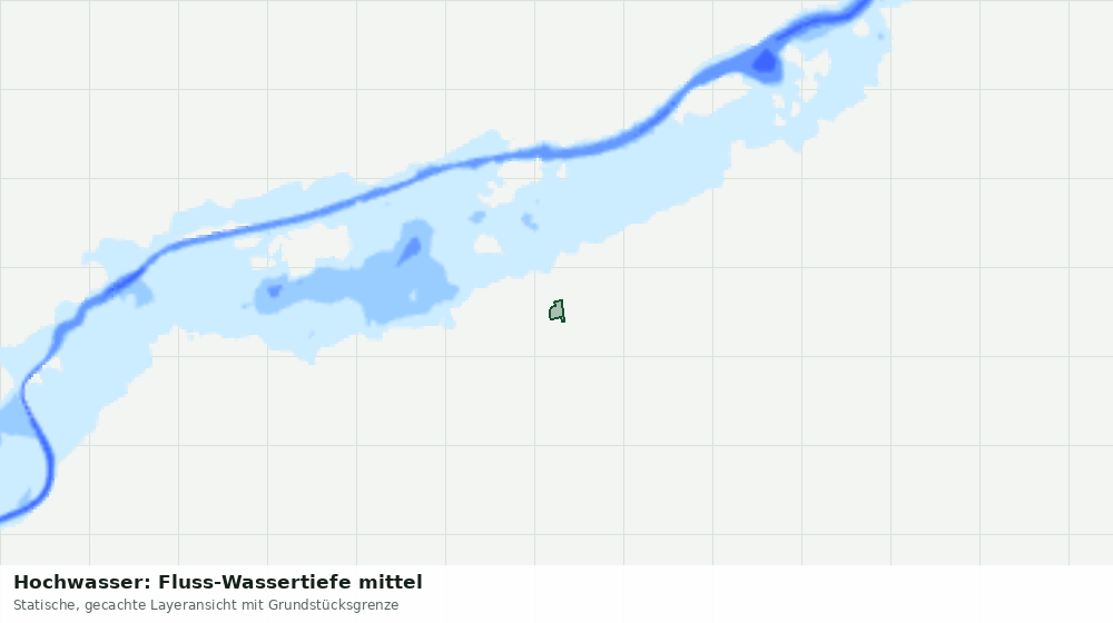Statische Kartenansicht: Hochwasser: Fluss-Wassertiefe mittel