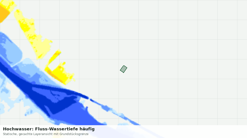 Statische Kartenansicht: Hochwasser: Fluss-Wassertiefe häufig