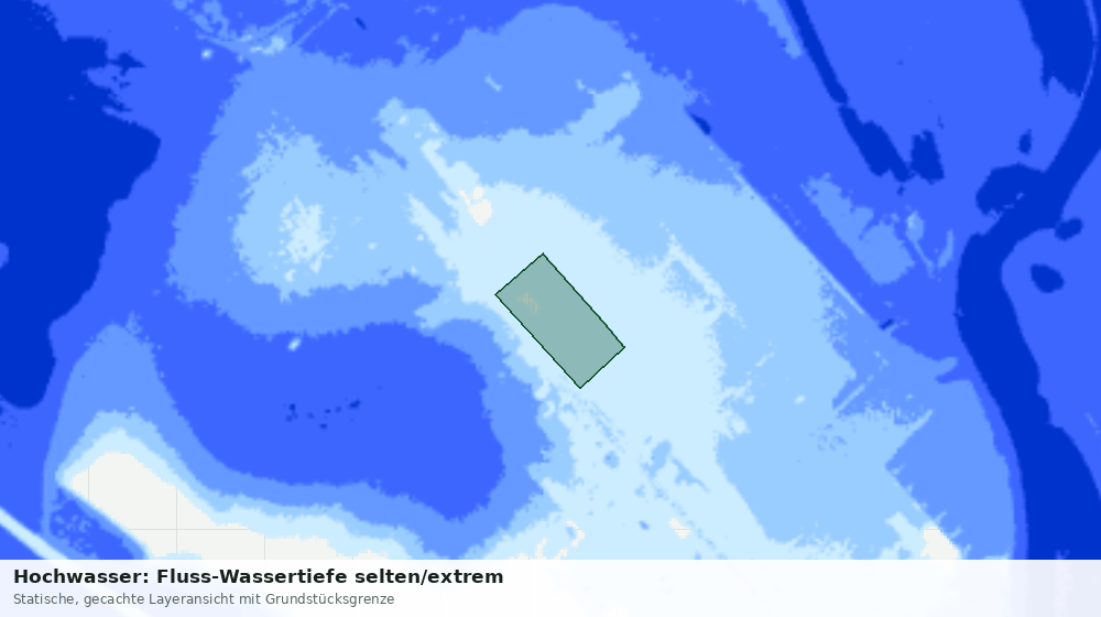 Statische Kartenansicht: Hochwasser: Fluss-Wassertiefe selten/extrem