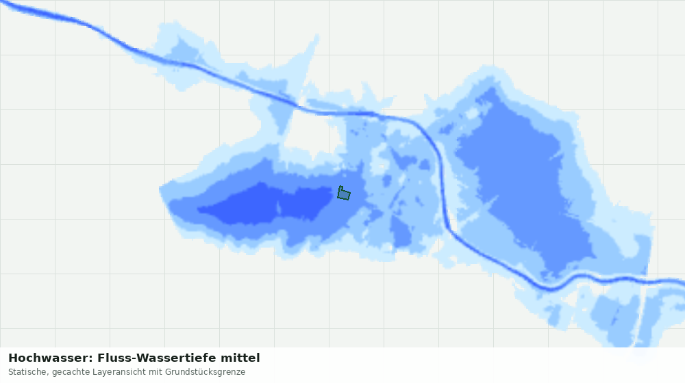 Statische Kartenansicht: Hochwasser: Fluss-Wassertiefe mittel