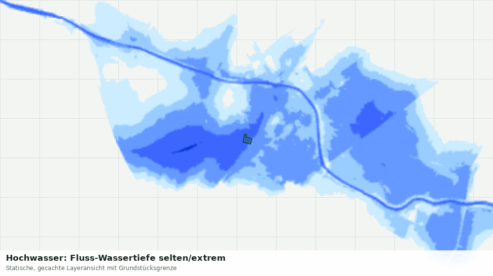 Statische Kartenansicht: Hochwasser: Fluss-Wassertiefe selten/extrem