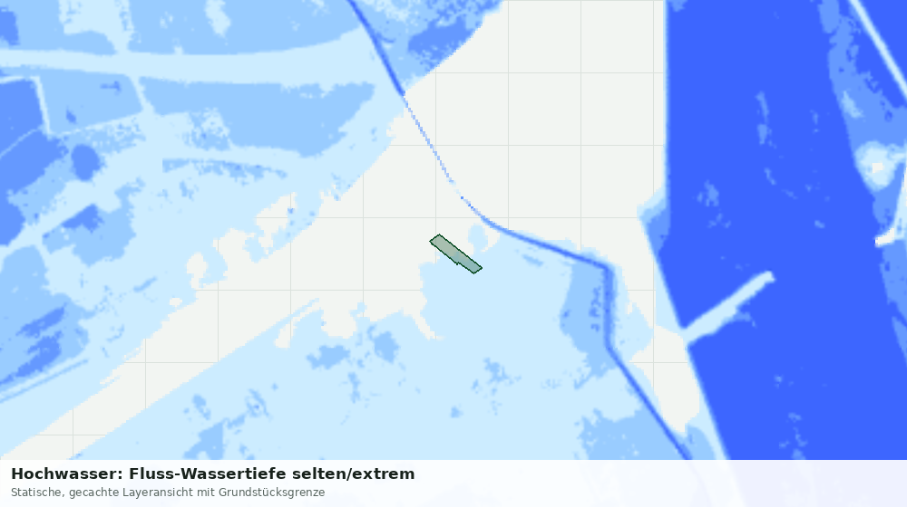 Statische Kartenansicht: Hochwasser: Fluss-Wassertiefe selten/extrem