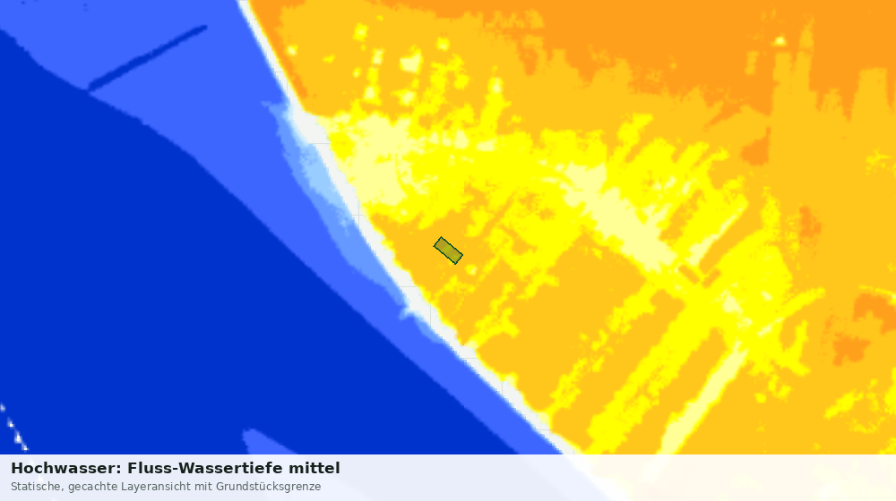 Statische Kartenansicht: Hochwasser: Fluss-Wassertiefe mittel
