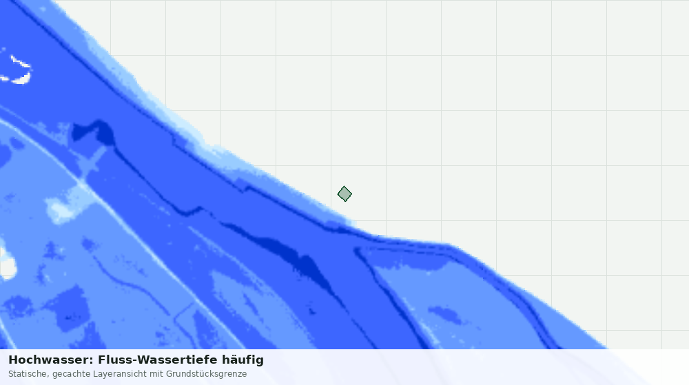 Statische Kartenansicht: Hochwasser: Fluss-Wassertiefe häufig