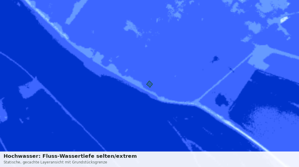 Statische Kartenansicht: Hochwasser: Fluss-Wassertiefe selten/extrem