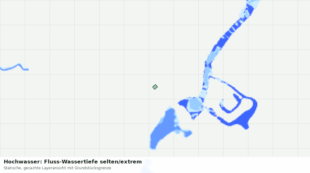 Statische Kartenansicht: Hochwasser: Fluss-Wassertiefe selten/extrem