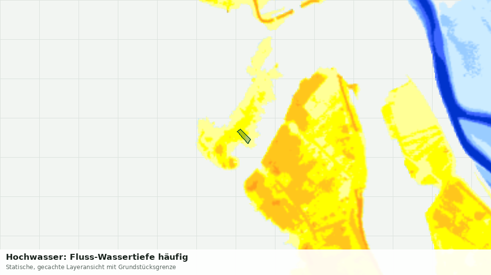 Statische Kartenansicht: Hochwasser: Fluss-Wassertiefe häufig