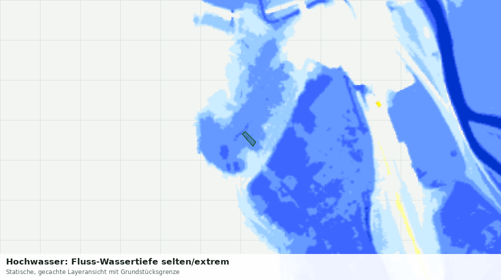 Statische Kartenansicht: Hochwasser: Fluss-Wassertiefe selten/extrem