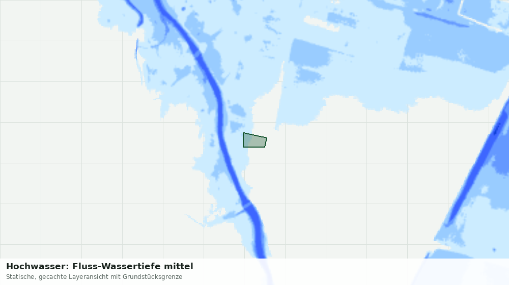 Statische Kartenansicht: Hochwasser: Fluss-Wassertiefe mittel