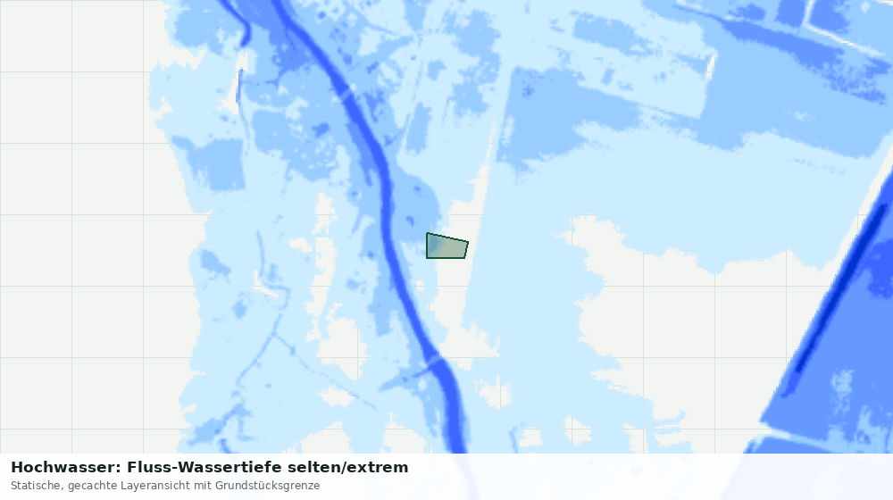 Statische Kartenansicht: Hochwasser: Fluss-Wassertiefe selten/extrem