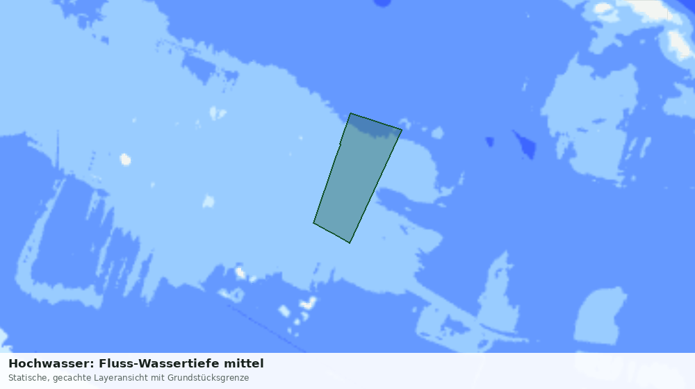 Statische Kartenansicht: Hochwasser: Fluss-Wassertiefe mittel