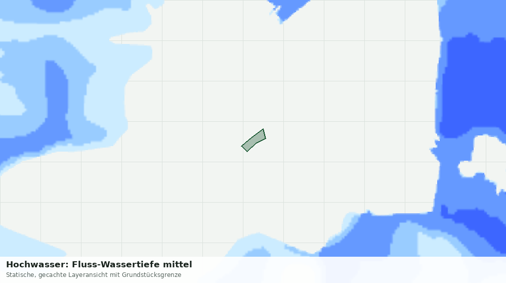 Statische Kartenansicht: Hochwasser: Fluss-Wassertiefe mittel