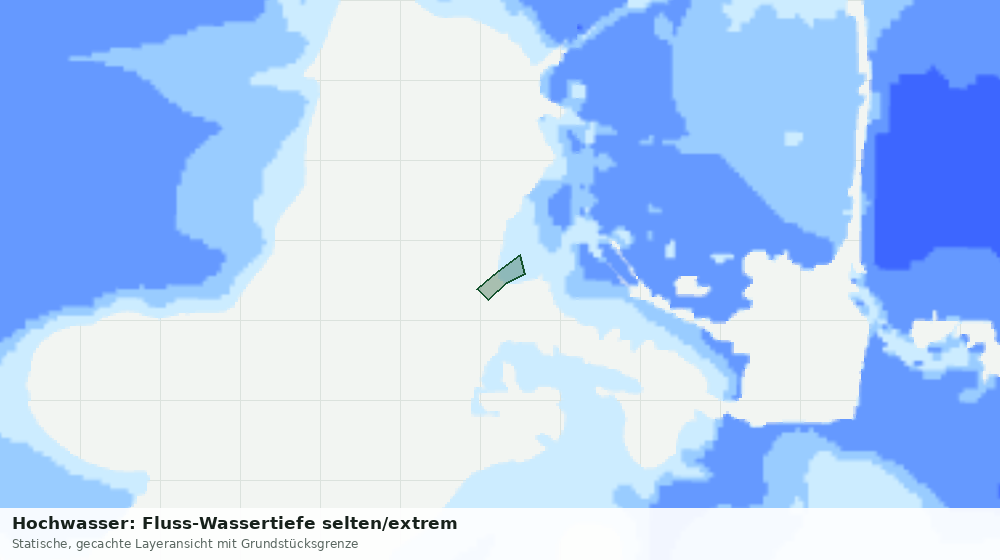 Statische Kartenansicht: Hochwasser: Fluss-Wassertiefe selten/extrem
