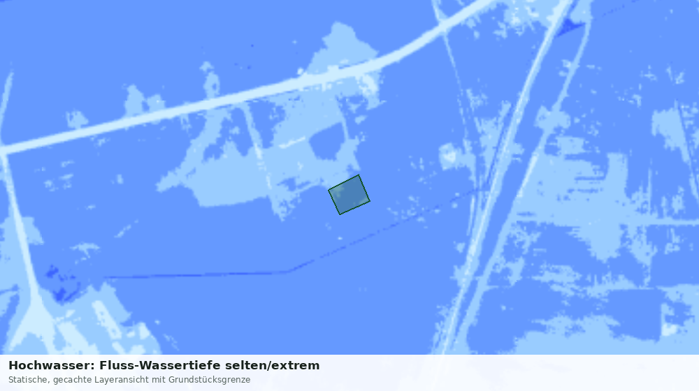 Statische Kartenansicht: Hochwasser: Fluss-Wassertiefe selten/extrem