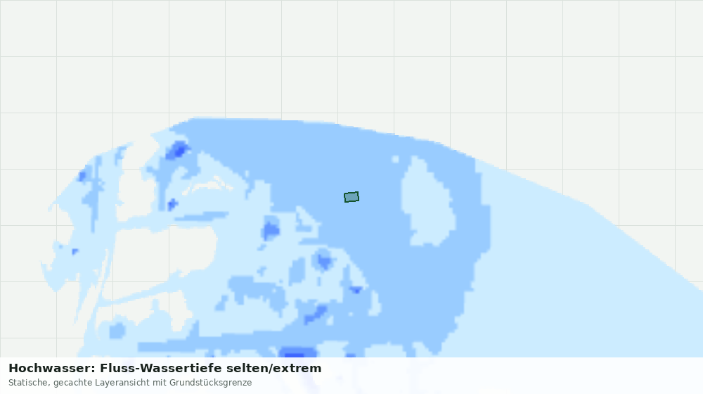 Statische Kartenansicht: Hochwasser: Fluss-Wassertiefe selten/extrem