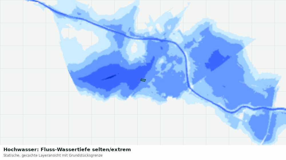 Statische Kartenansicht: Hochwasser: Fluss-Wassertiefe selten/extrem