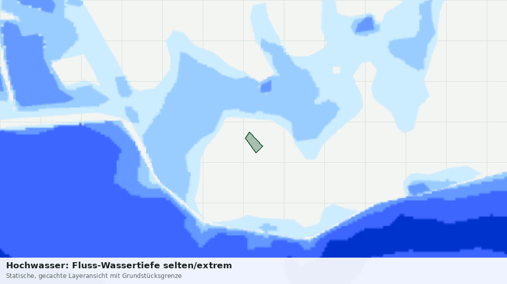Statische Kartenansicht: Hochwasser: Fluss-Wassertiefe selten/extrem