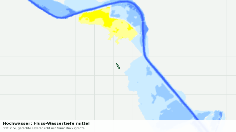 Statische Kartenansicht: Hochwasser: Fluss-Wassertiefe mittel
