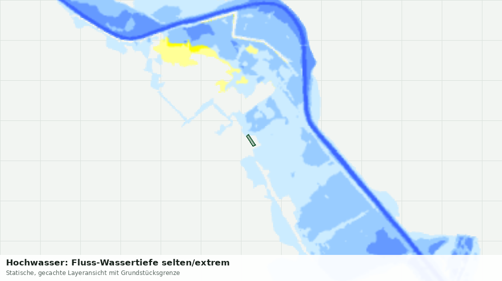 Statische Kartenansicht: Hochwasser: Fluss-Wassertiefe selten/extrem