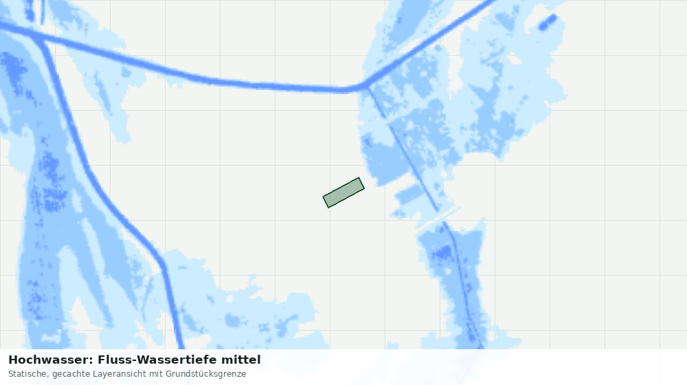Statische Kartenansicht: Hochwasser: Fluss-Wassertiefe mittel